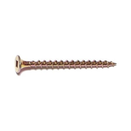 Buildright #6, Square Drive, Flat Head Wood Screw, Zinc Yellow Steel, 178 PK 07930